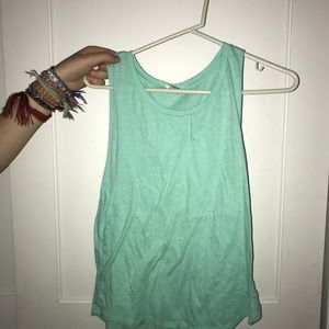 Sea foam green muscle tee