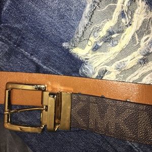 MK BROWN AND GOLD BELT