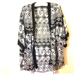 Black and white print Cover up