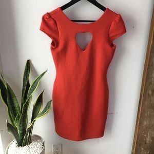 Red bodycon dress