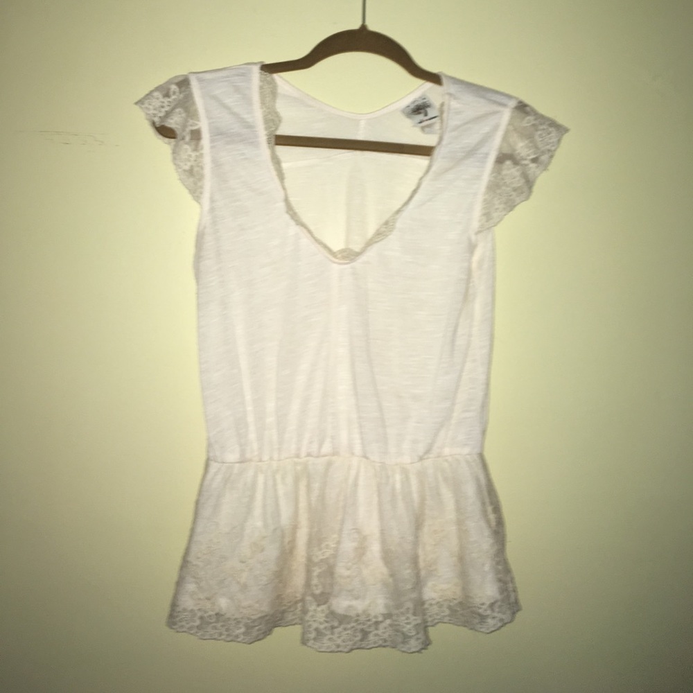 Lace trimmed blouse