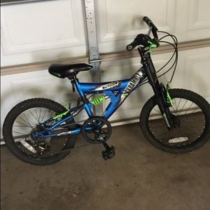 Black and blue bike