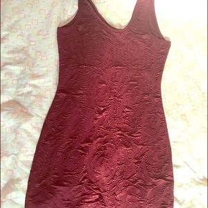 Burgundy body con dress