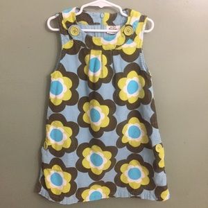 🎉HP🎉GUC Mini Boden Floral Corduroy Dress, 5-6Y