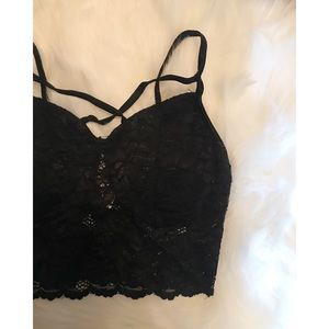black lace crop top / bralette