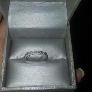 10k wedding band or anniversary band with diamonds