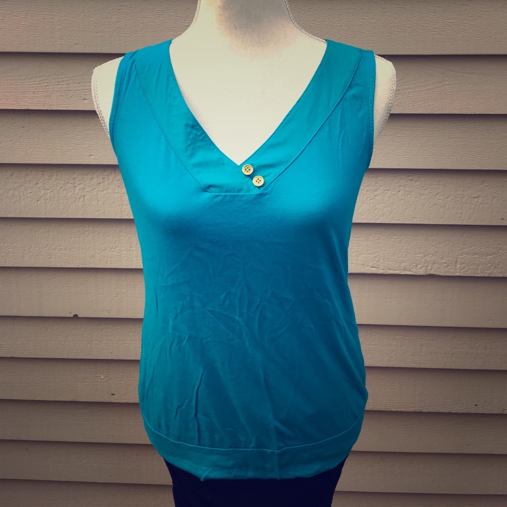 Blue cotton banana republic top