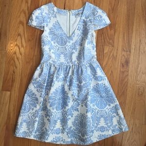 adorable light blue paisley dress