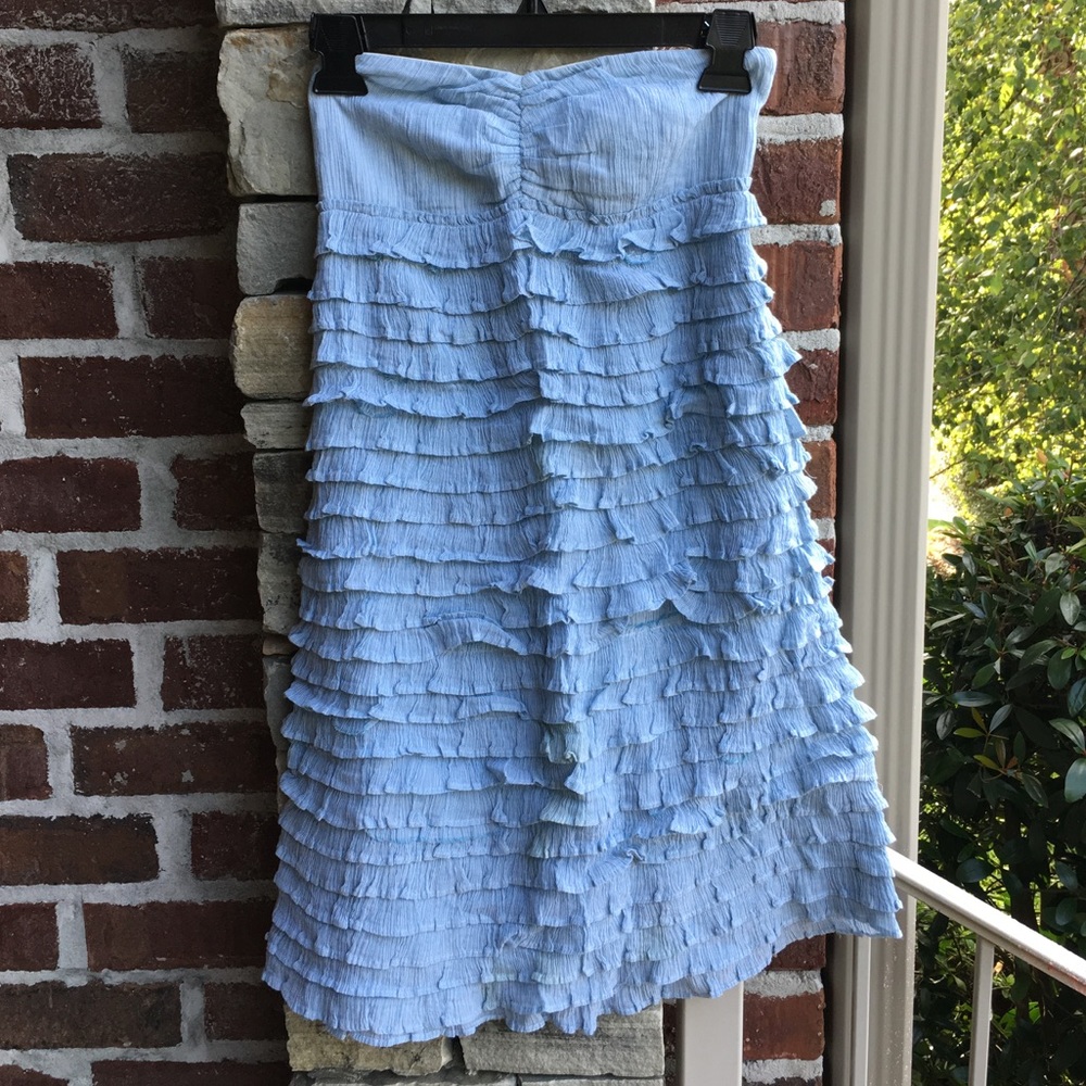 J. Crew strapless ruffle dress