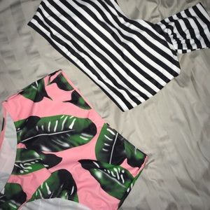 Floral High Waist Bikini
