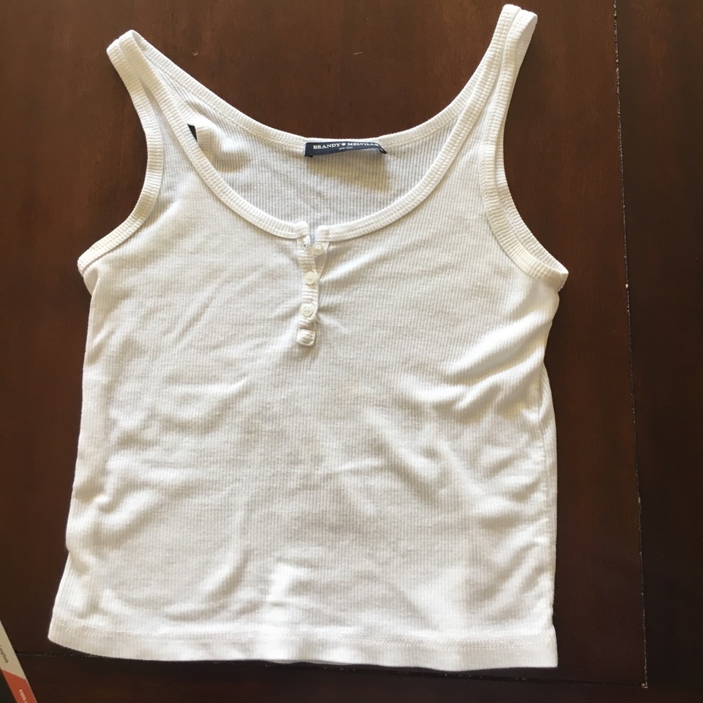 Brandy Melville ribbed dalis tank