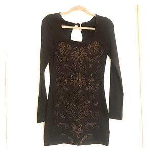 Free People Body Con embroidered dress