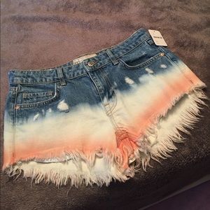 Free people denim shorts