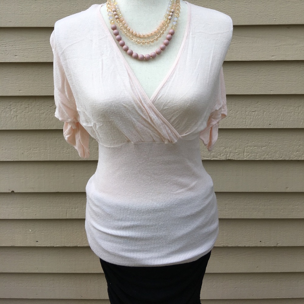 Baby pink cotton top from Express