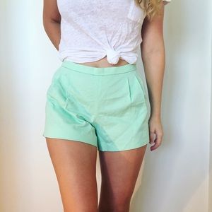 J. Crew high waisted shorts with front pleat