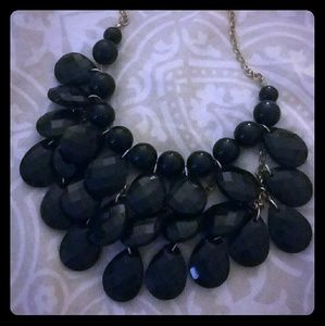 Black bib necklace