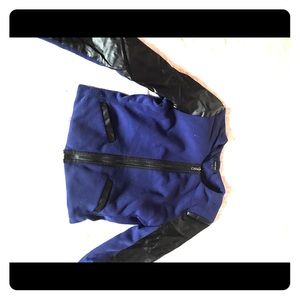 Blue and black cropped jacket