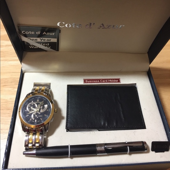 Cote d' Azur Other - NWT 3 Piece Set Watch ⌚️Pen & Business Card Holder