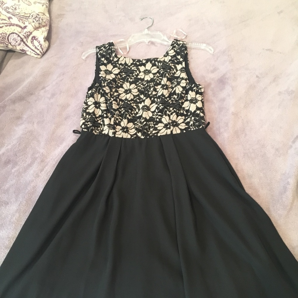 Black floral dress