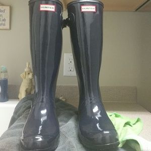 Navy Blue Hunter Boots