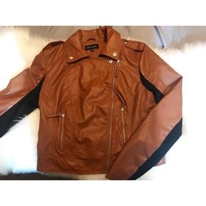 faux leather jacket