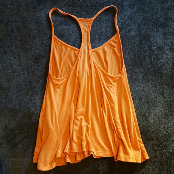 Bright orange flowy tank top - Picture 2 of 2