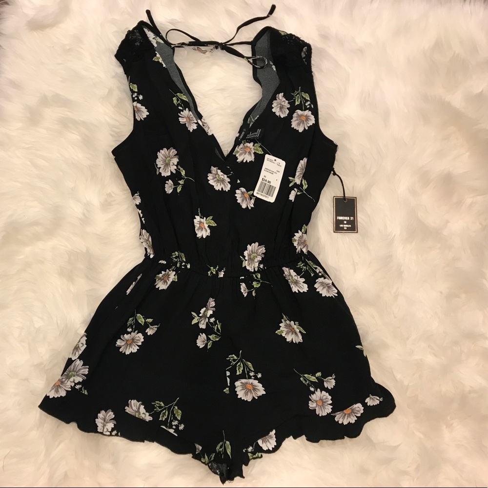 Forever 21 floral romper