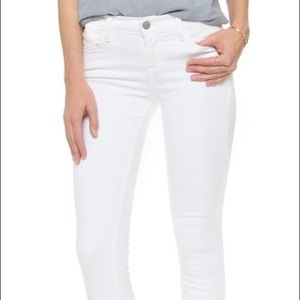 J Brand White Skinny Capri