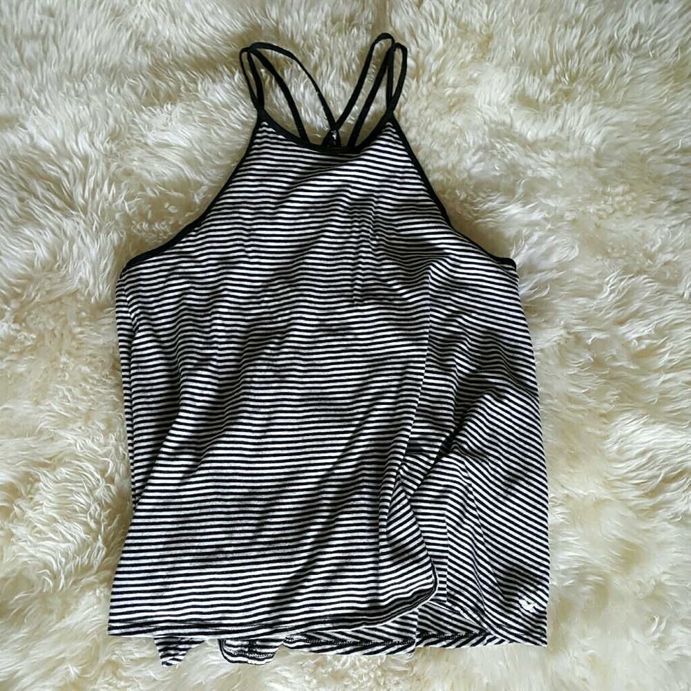 Hollister Striped Racerback Tank Top