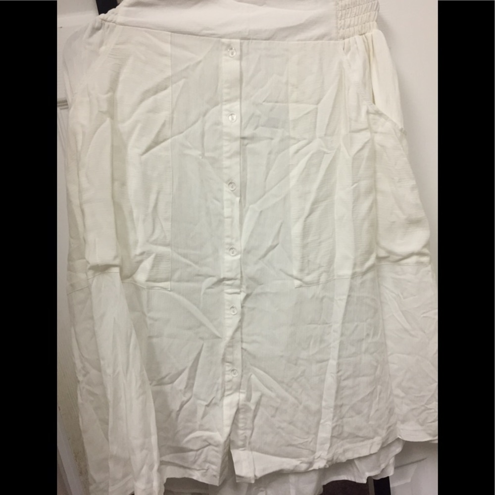 White button down skirt