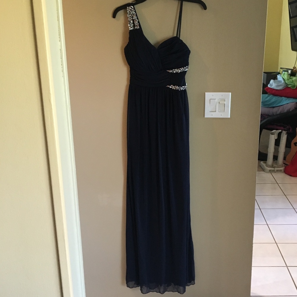 Navy blue evening gown - Picture 2 of 7