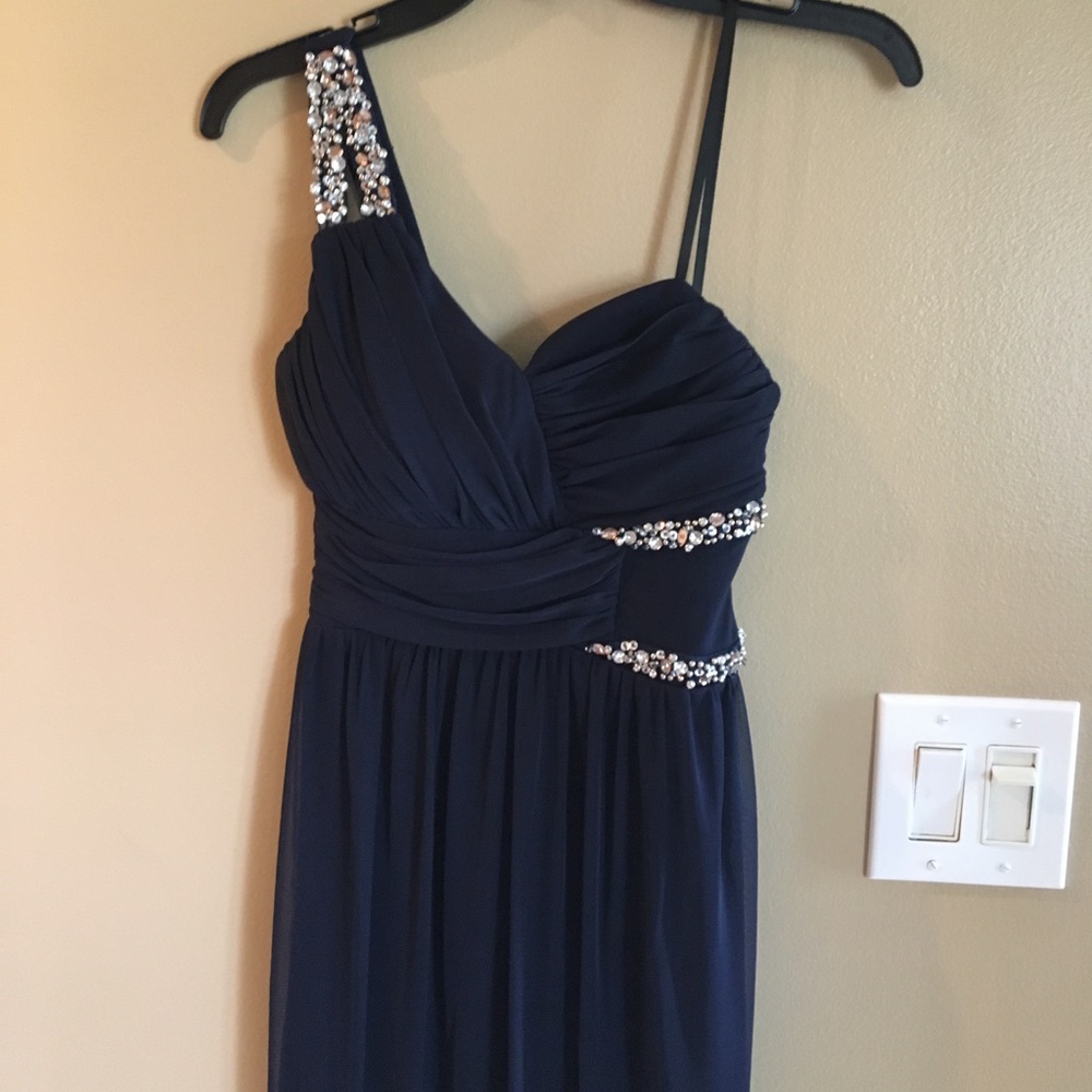 Navy blue evening gown - Picture 3 of 7