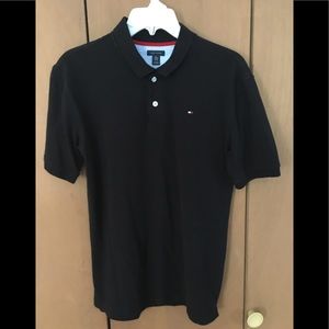 Black tommy hilfiger polo shirt!