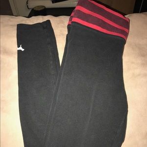 Pink leggings with rhinestones