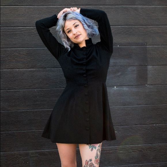 Vintage Little Black Mini Dress - Picture 1 of 2