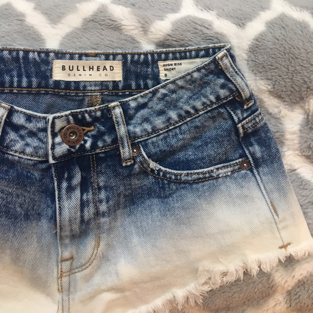 Bullhead Denim Co Ombré High Rise Jean Shorts