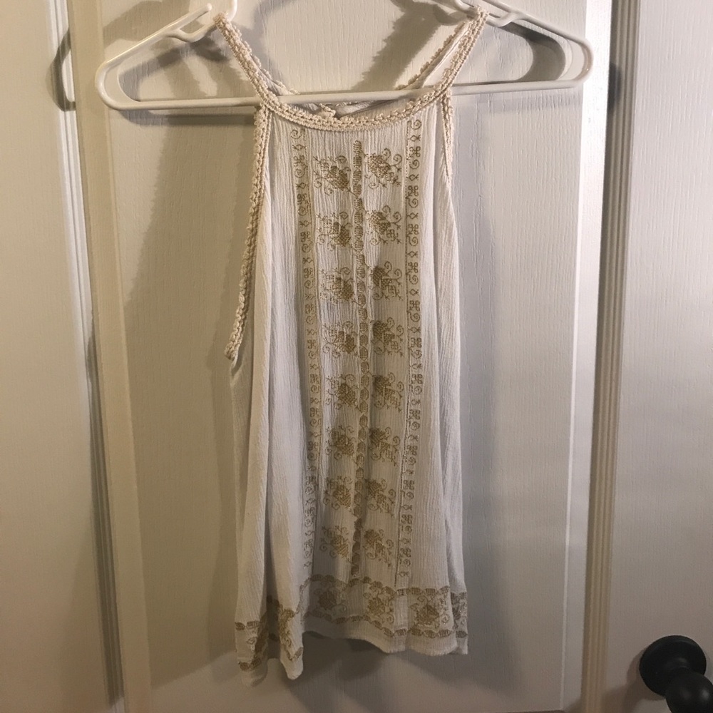 Crochet Off White Tank