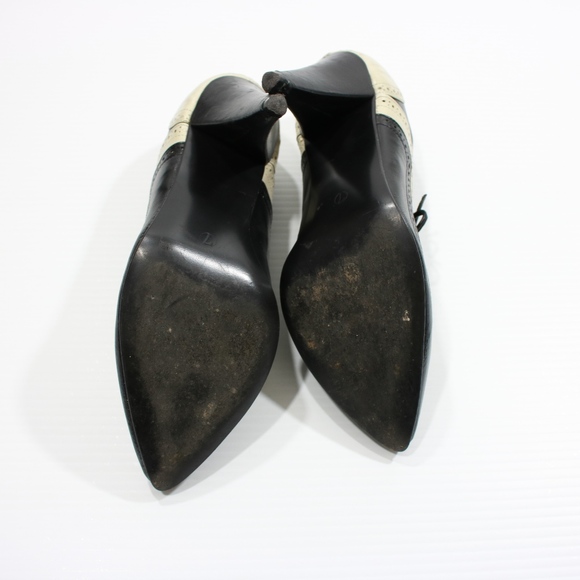 Batistella Black and Cream Leather Heels - Picture 7 of 7