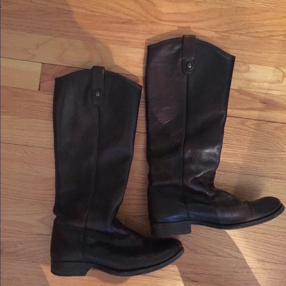 Frye dark brown tall riding boots