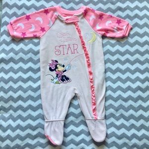 3-6 Month cute warm girl onsie Disney pajamas