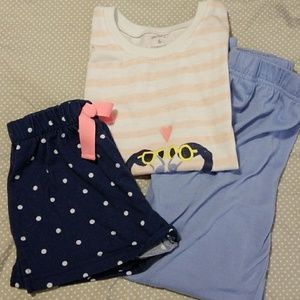 Cute girl's matching pajama set, size 6