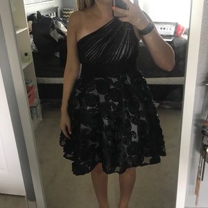Black flowered dress