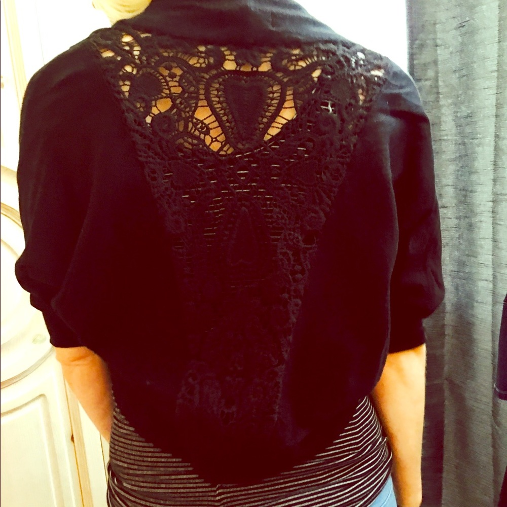 Black Shrug with cute design on back - Brand New