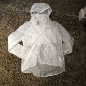 Nike 3/4 zip hooded raincoat/windbreaker.