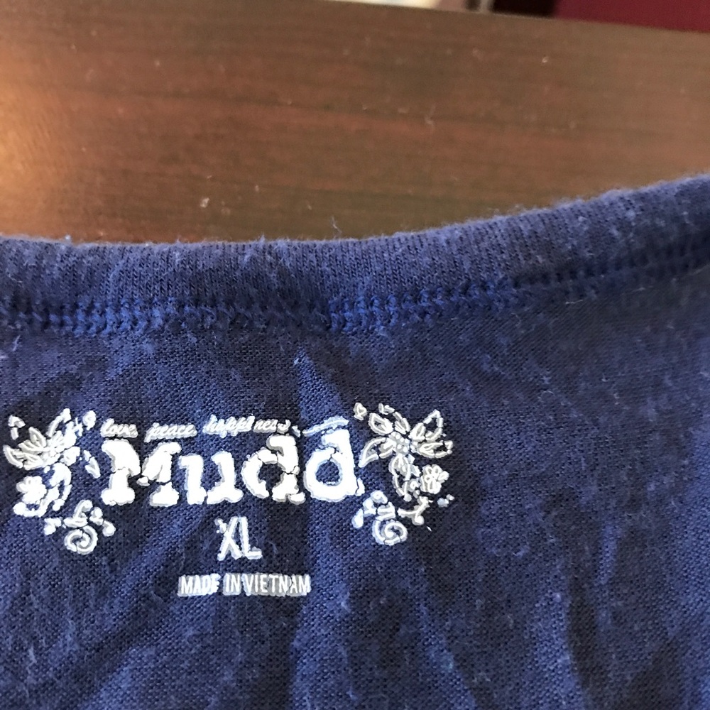 Mudd navy blue long sleeve t shirt material sizeXL