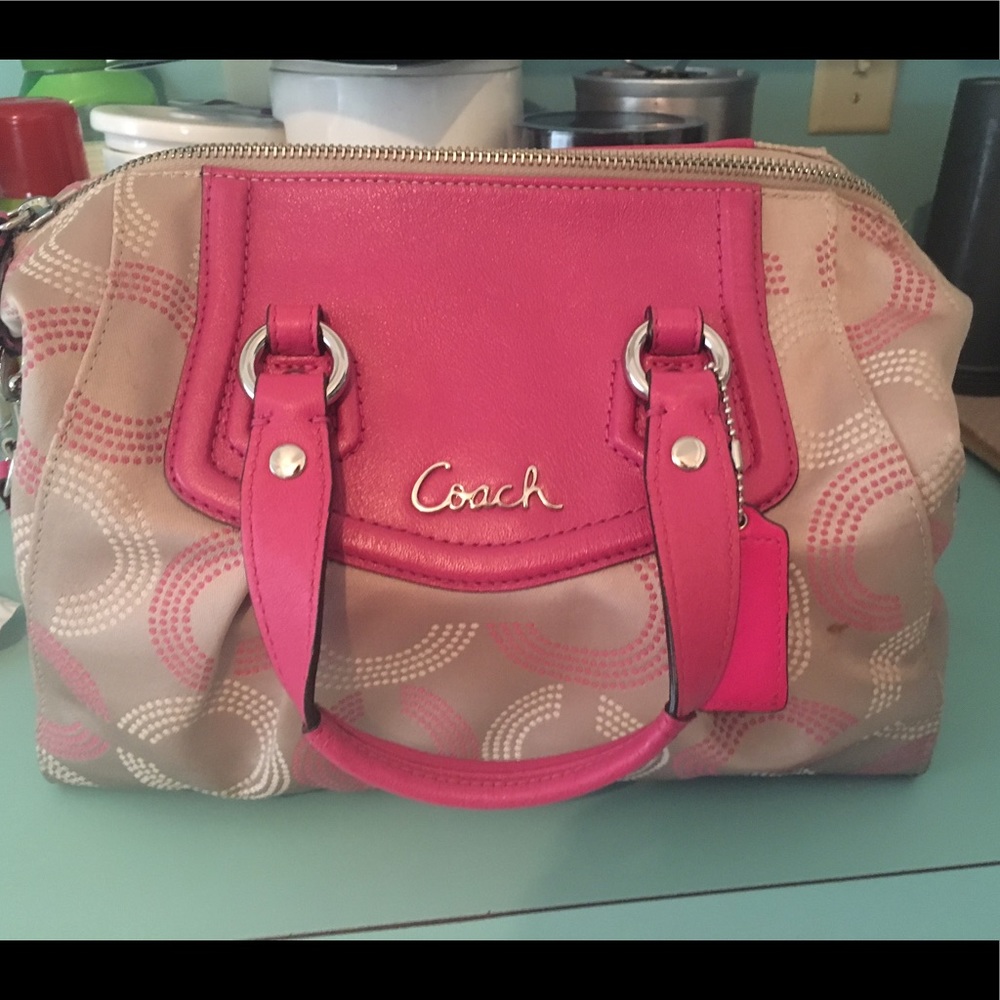 Coach Ashley Dotted Satchel