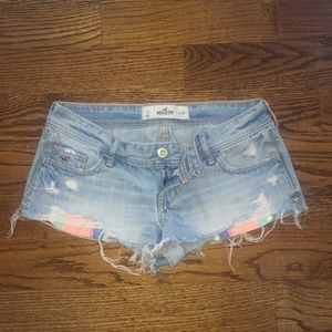 Hollister Jean Shorts with Plaid Pockets
