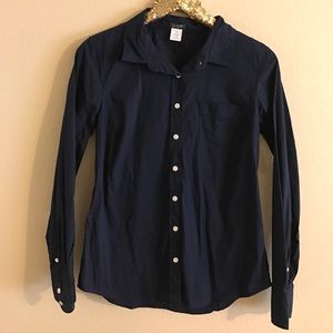 Navy J. Crew Button Down Shirt