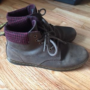 Lace up Dr. Martens with Flannel Detail