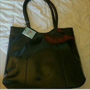 NWT Black HOBO Brand Leather Handbag